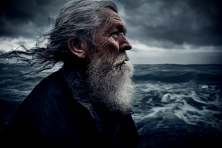 'Old Man and the Stormy Bay' photo
