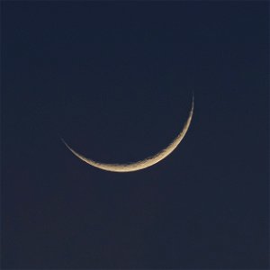 5% Illuminated Waxing Crescent Moon on 3-4-22. photo