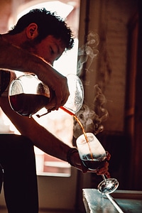 Man Pouring Coffee photo