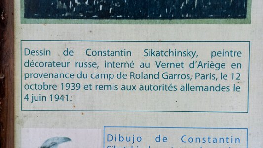 Cimetière du Camp du Vernet : Dessin de Constantin Sikatchinsky