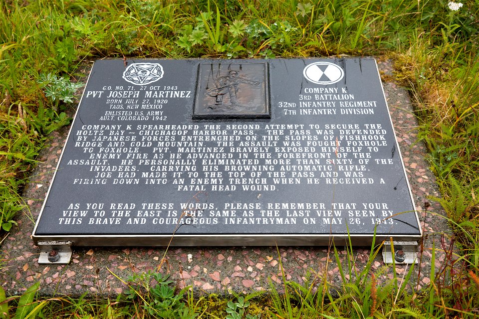 Memorial Plaque for Pvt Joseph Martinez