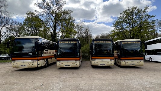 Scotland & Bates Coaches at Kent Life. WA08GSO WA60DWP WA06CDO and WA10CFV