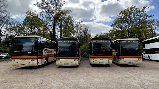 Scotland & Bates Coaches at Kent Life. WA08GSO WA60DWP WA06CDO and WA10CFV photo