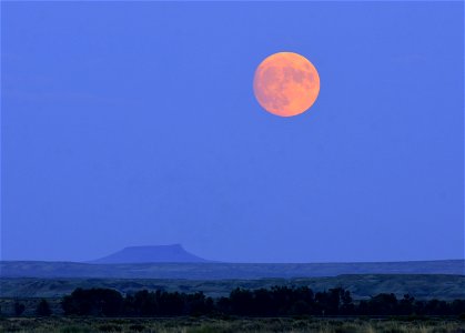 Rising Sturgeon Moon over Seedskadee National Wildlife Refuge photo