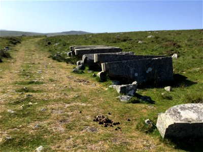 London Bridge Buttress Sections ( unused seconds made here ) not required when sold to USA in 1967 ) Swelltor Quarries (west side near main footpath ) Foggintor Quarry Dartmoor National Park Devon UK 27th May 2023 (4)
