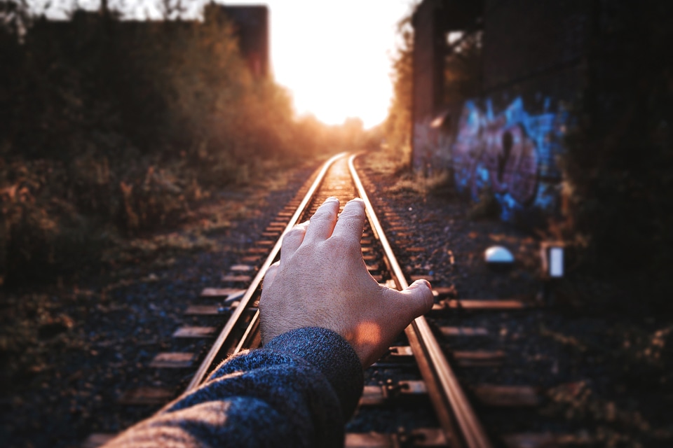 Man on Train Tracks