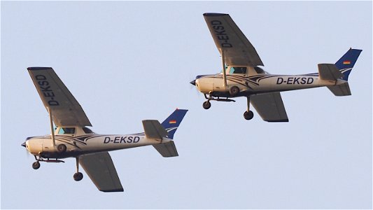 Cessna 152 D-EKSD Fliegerverein München - Roundtrip Augsburg (3500 ft.)