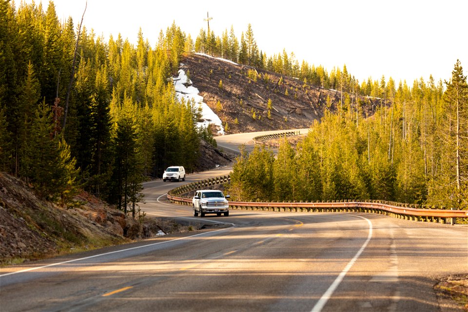Grand Loop Road headed northbound from Madison Junction