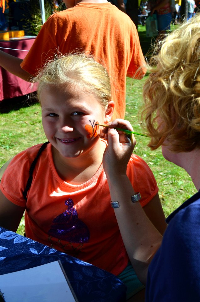 Monarch face painting