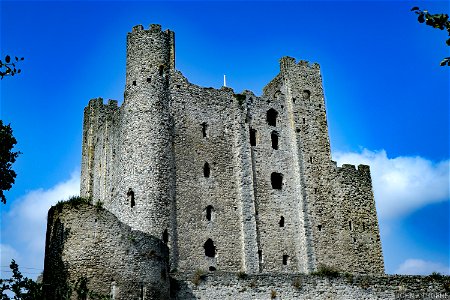 Rochester Castle is a building of exceptional significance. It was built where Watling Street crosses the Medway and the river is narrow enough to have a bridge. photo