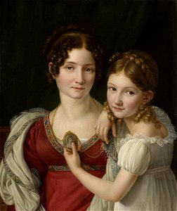 Henri-François Riesener (1767–1828): Portrait of a Mother with her Daughter / Muotokuva äidistä tyttärensä kanssa / Porträtt av en mor med sin dotter photo
