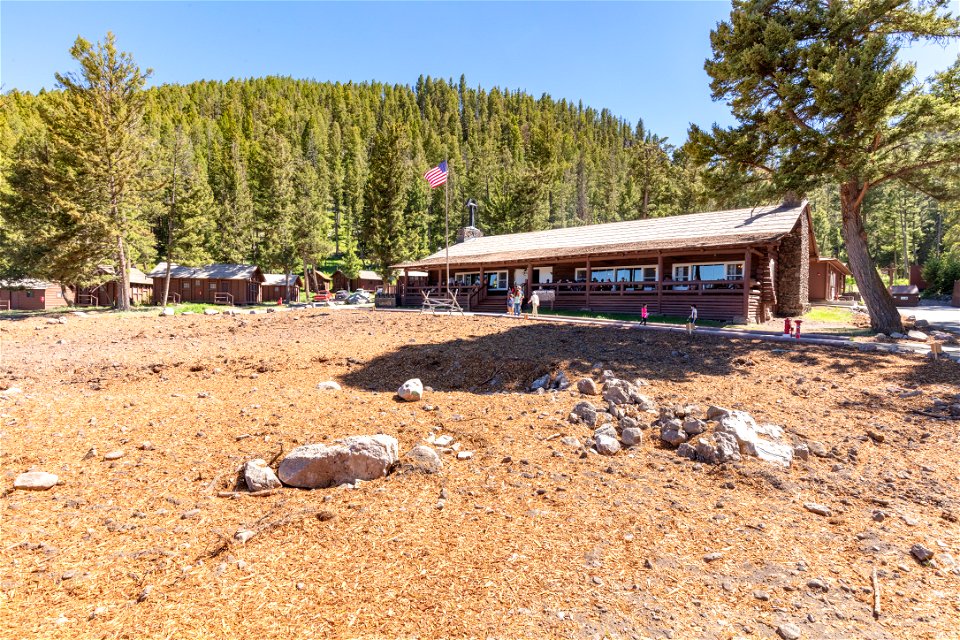 Roosevelt Lodge improvement project: landscaping old parking area (after)