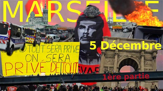5 décembre Marseille gilets jaunes et syndicats 1ère partie photo