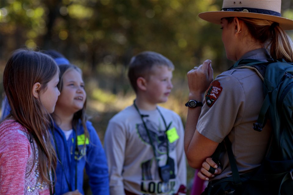 Students at an Education Program in Big Meadows