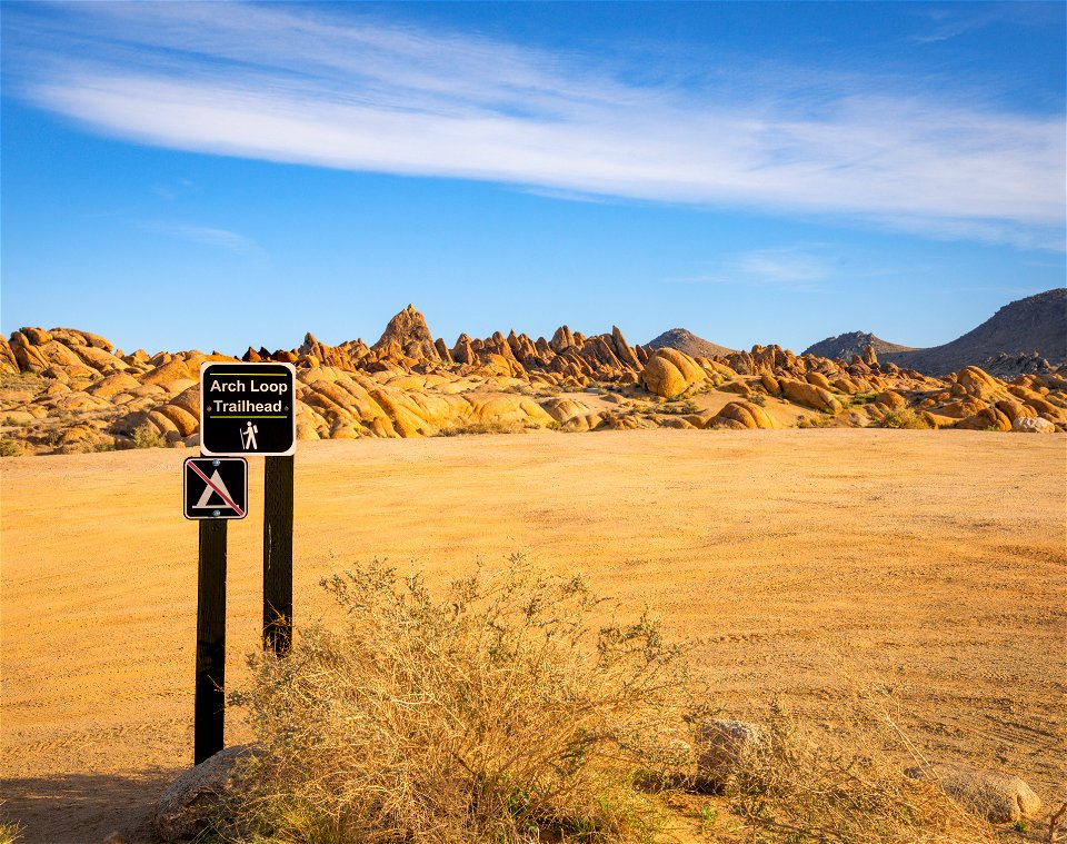 Signs at the Alabama Hills