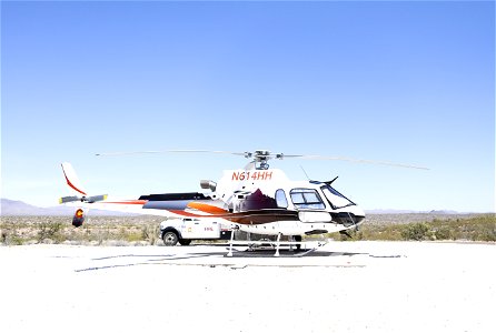 MAY 19: Eurocopter AS350 helicopter at helibase photo
