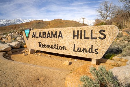 Signs at the Alabama Hills