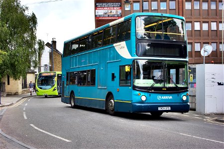 A pair of buses! They seem to be running in pairs!