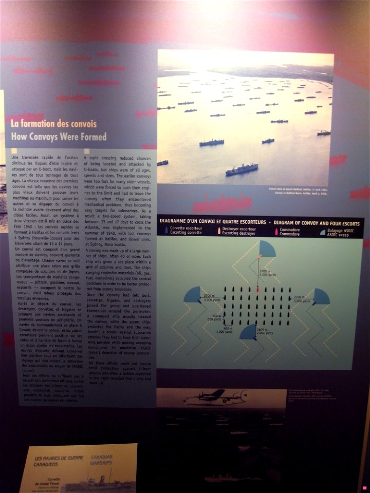 ATLANTIC CONVOY PREPARING TO LEAVE NOVA SCOTIA - JUNO BEACH MUSEUM - NORMANDY - FRANCE