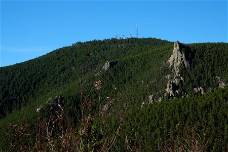 Towers at top of Judith Peak in the Judith Mountains photo
