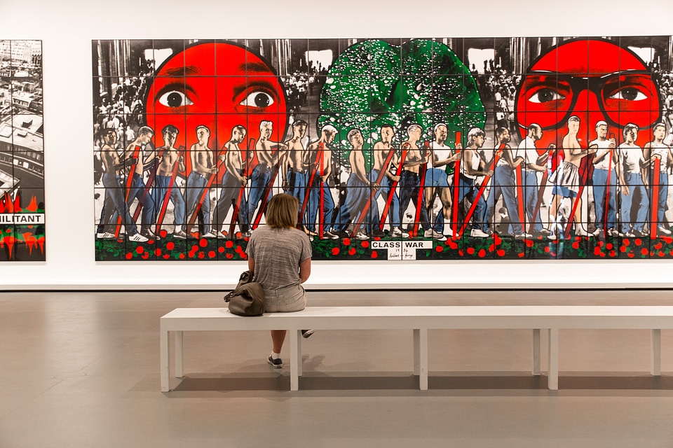 Woman In Art Gallery