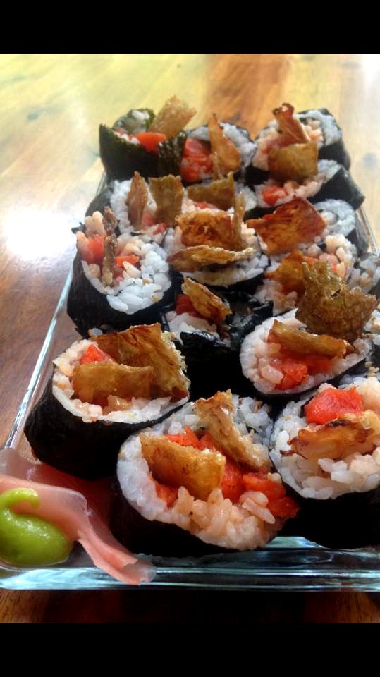 Kenai sockeye salmon sushi