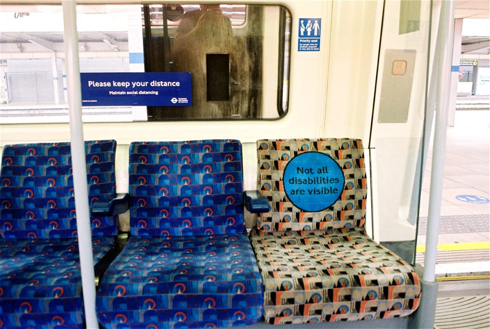 Priority seating on Jubilee Line train