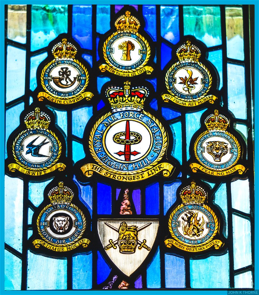 Royal Airforce BIGGIN HILL Stained Glass Window.
