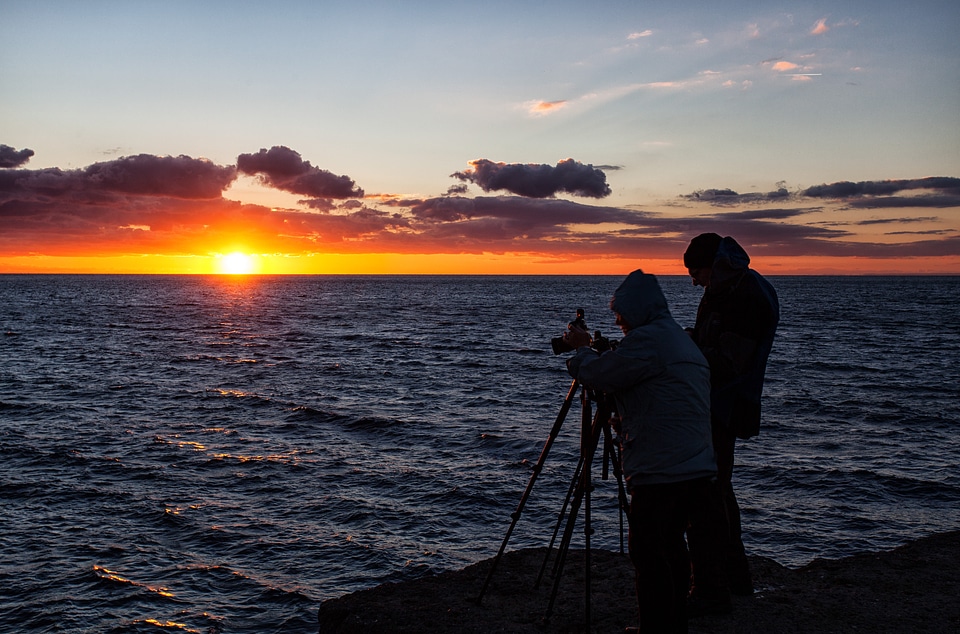 Photographers At Sunset