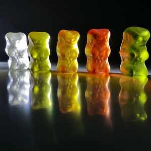 Fruit jelly haribo background image