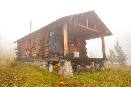 Lamar Mountain Patrol Cabin: northeast view