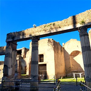 Columns of the Palaestra Herculaneum Italy photo