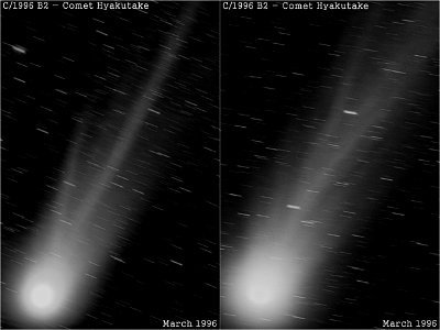 C/1996 B2 - Comet Hyakutake (photoscan + false color process) photo
