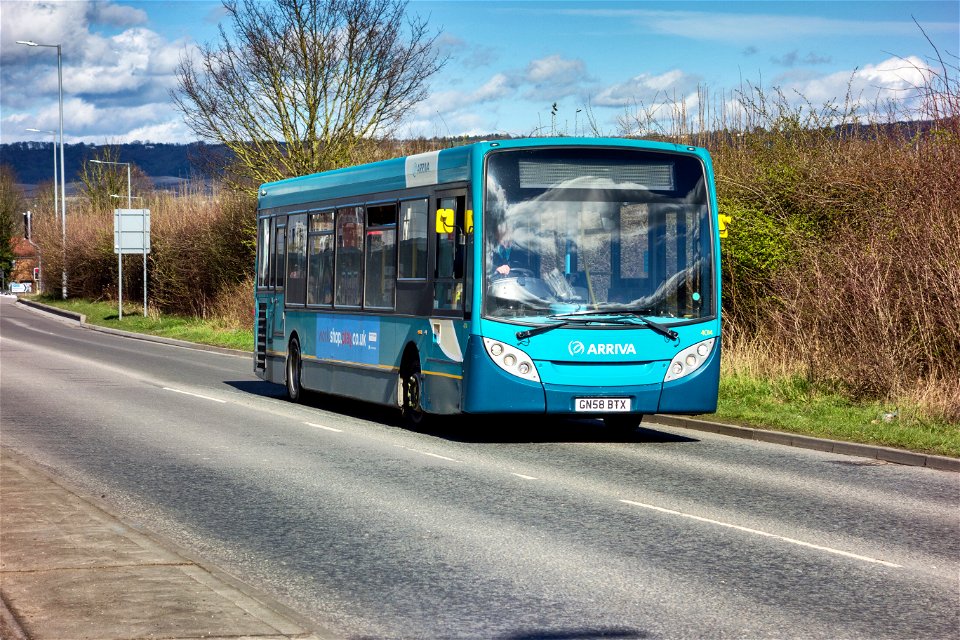 GN58BTX H1 Service Allington Park & Ride to Maidstone Hospital. Seen in Hermitage Lane