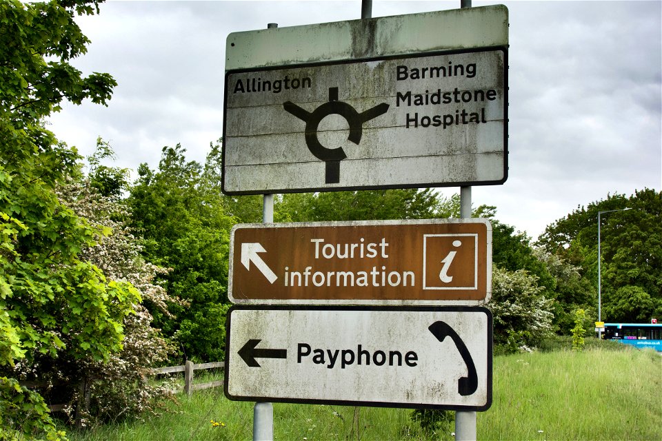 The Payphone and Tourist Information went many years ago. The sign still remains!