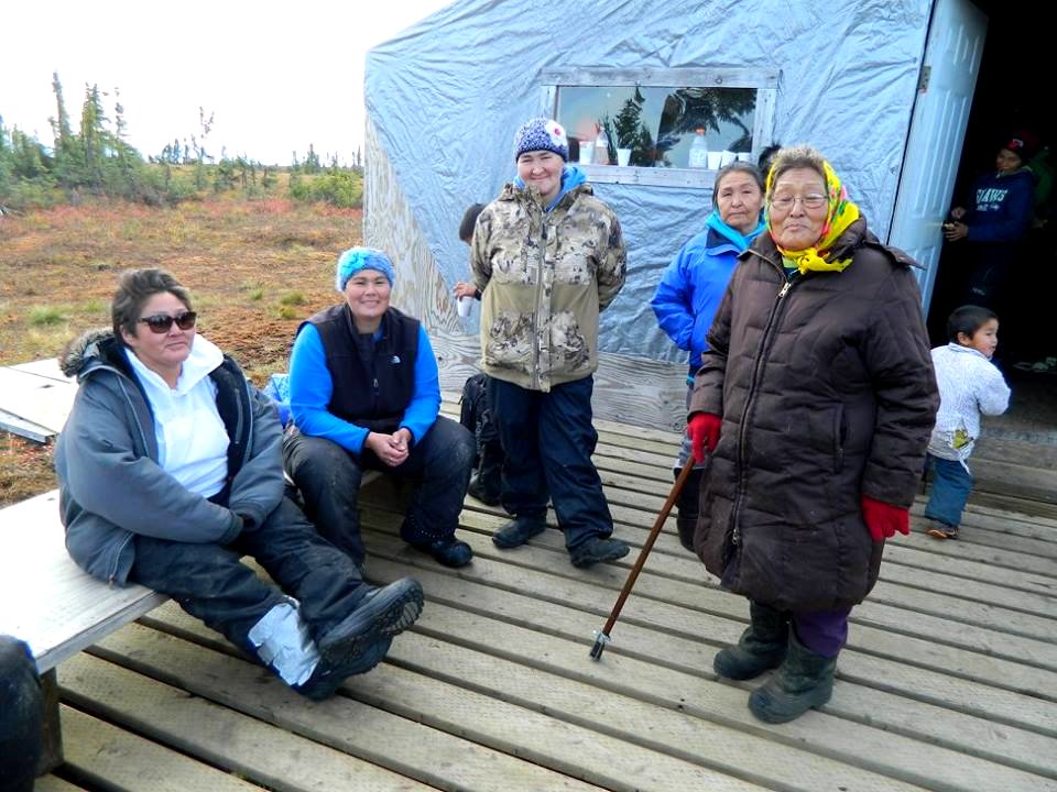 camp ladies enjoying the day