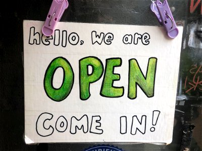 Open as in Hello photo