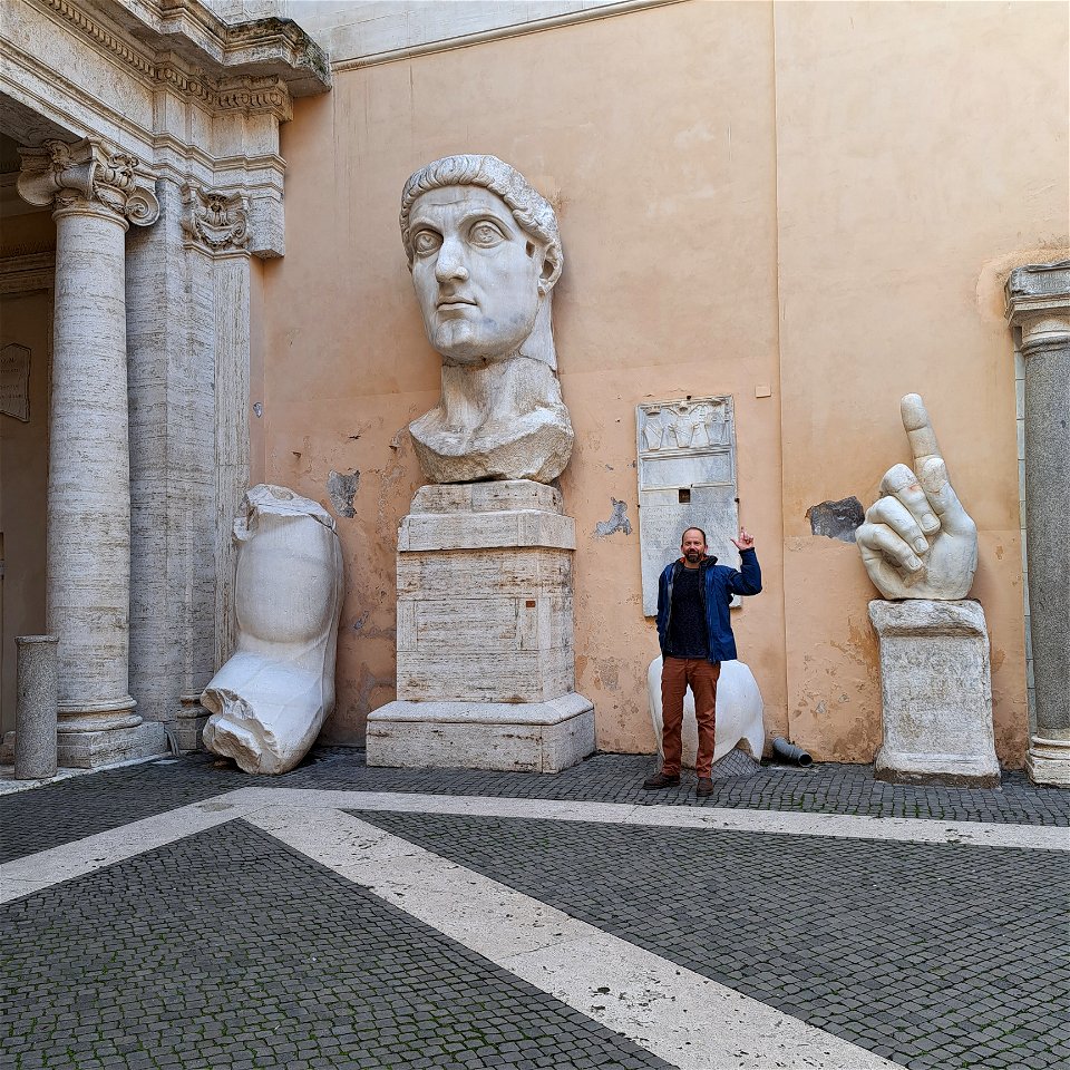 Keith and Colossus of Constatine Capitoline Museum Rome Italy
