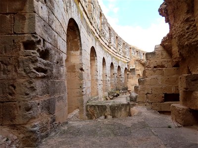 Curve of Amphitheatre of El Jem Tunisia photo