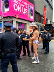 The Times Square Naked Cowboy New-York, Robert John Burck
