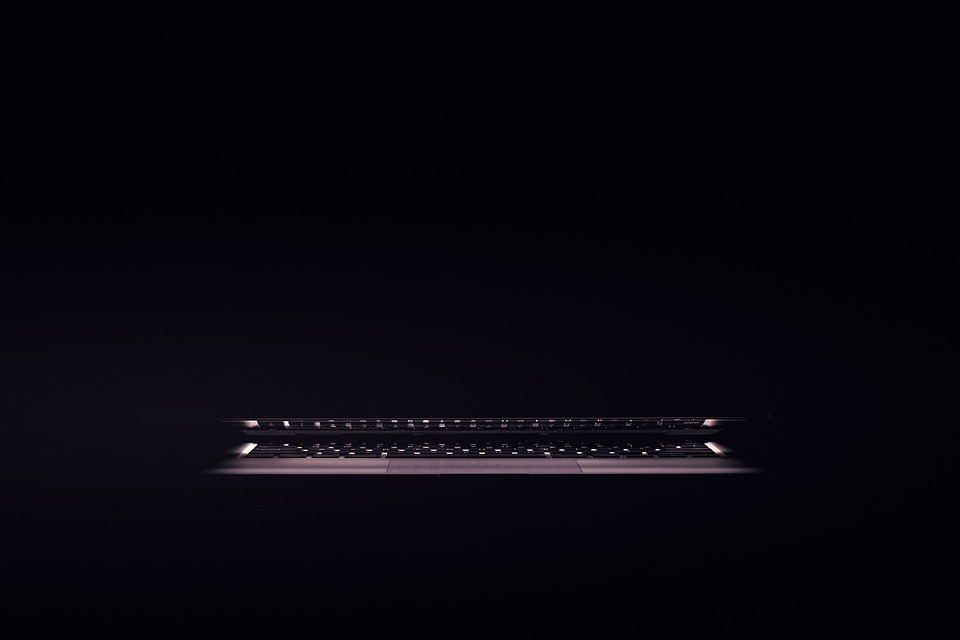 Laptop in Dark photo