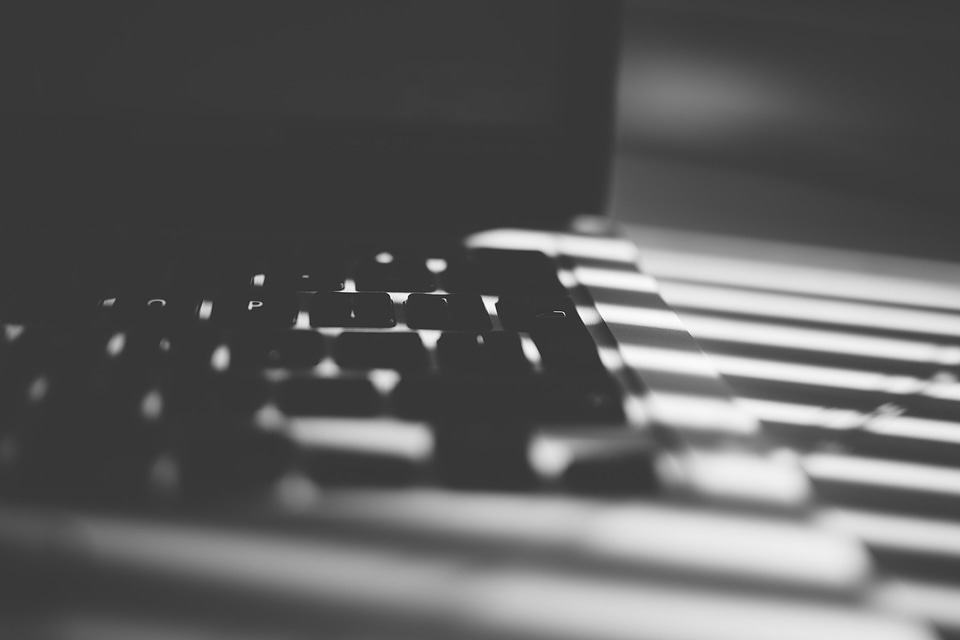 Black & White Laptop Keyboard photo