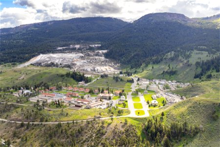 Yellowstone flood event 2022: Mammoth Hot Springs and Ft. Yellowstone photo