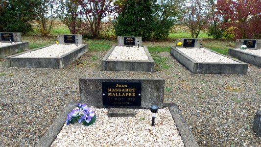 Cimetière du Camp du Vernet : Tombe de Juan Mascaret Mallafre