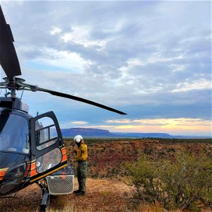 Moki Helitack Helicopter and Crewmember photo