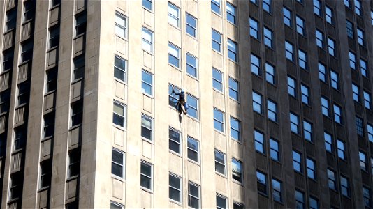 Early Morning Window Washer