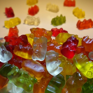 Fruit jelly haribo background image