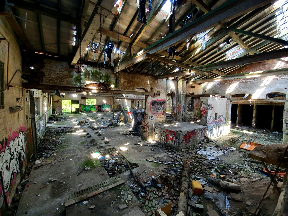 Urbex voormalige dakpannenfabriek Brüggen, Falzziegel Werk Brimges in Brüggen