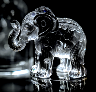 'Tiny Decorative Crystal Elephant' photo