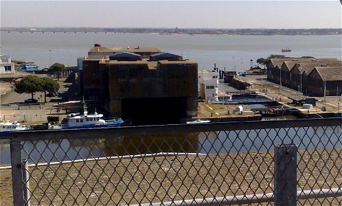 Espadon Submarine Museum Building , Escal'Atlantic , Saint Nazaire Dock Gates , Pays de la Loire , France